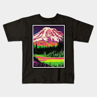 Outdoor Revelry Trails of Positivity Await Vintage Aesthetic 60s Kids T-Shirt